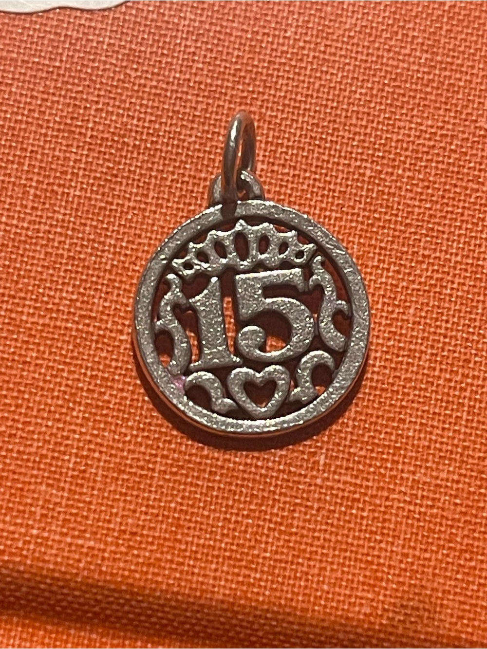 James Avery Silver-Tone '15' Filigree Round Pendant